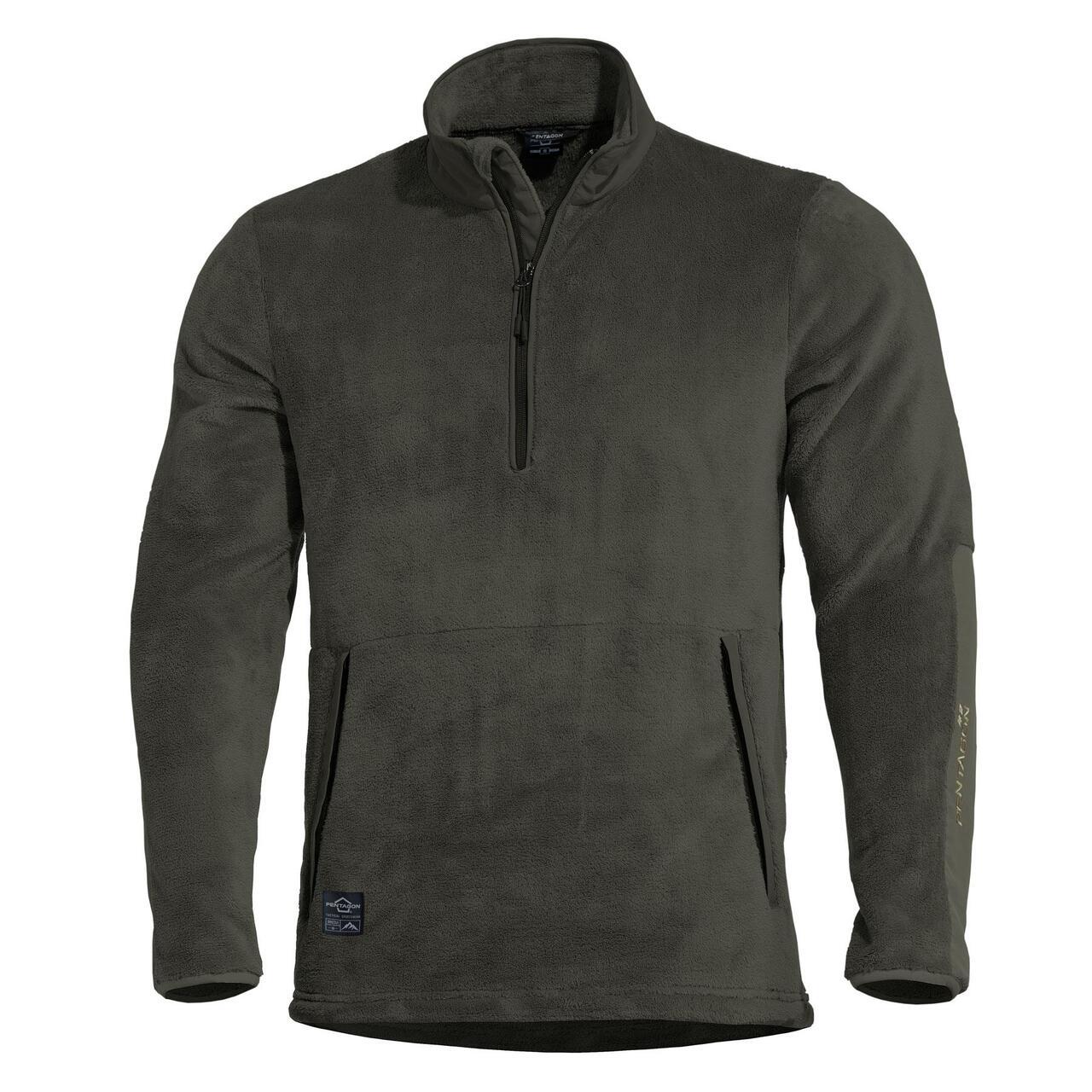 Щільний флісовий пуловер Pentagon GRIZZLY 1/2 SWEATER K09022 X-Large, RAL7013 (Олива), фото 1
