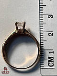 Золота Каблучка зі вставкою цирконій, фото 2