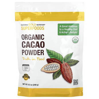 California Gold Nutrition Organic Cacao Powder 240 грам