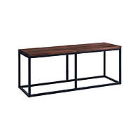 Промислова обідня лавка 120 см Темно-коричневий и чорний