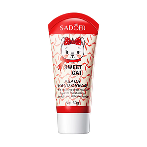 Крем для рук SADOER Sweet Cat Peach відновлюючий, зволожуючий 60 г