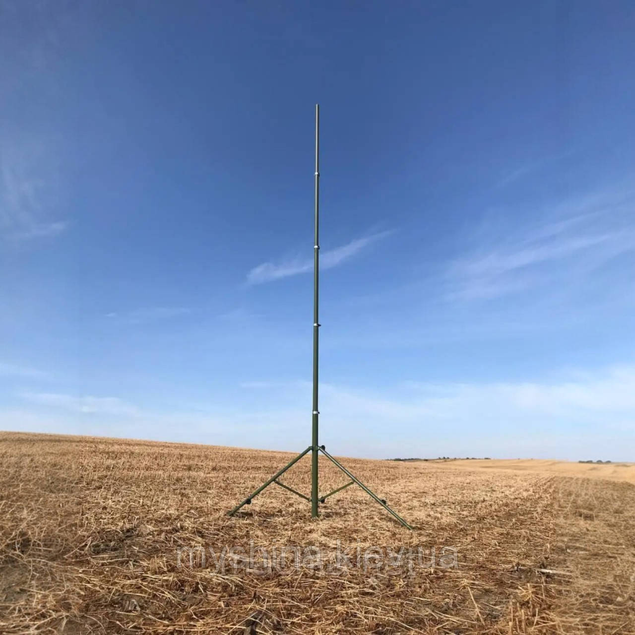 Телескопічна щогла (мачта) для 4G антени з триногами 15.5 метрів, фото 1