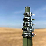 Телескопічна щогла (мачта) для 4G антени з триногами 15.5 метрів, фото 3