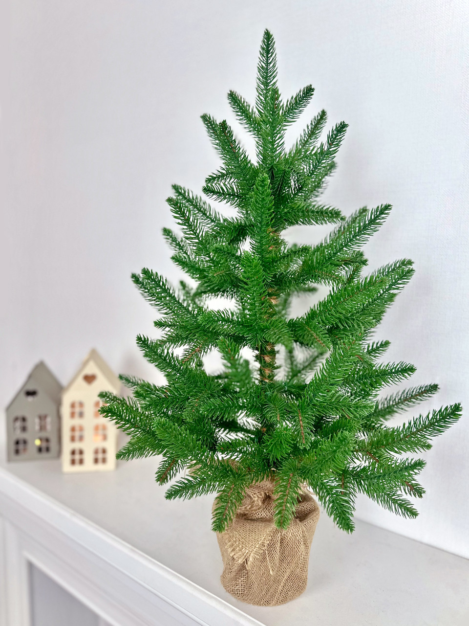 Ялинка Classic лита пишна в мішковині 70 см зелена, фото 1