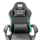Геймерське крісло Grizzly з RGB LED підсвіткою (12 режимів), Чорний, фото 6