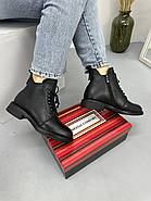 Черевики жіночі MeegoComfort 25A73268-1 Black Demo чорні шкіряні на шнурівці, фото 2