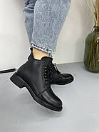 Черевики жіночі MeegoComfort 25A73268-1 Black Demo чорні шкіряні на шнурівці, фото 5