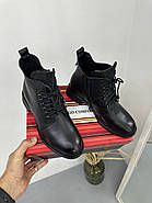 Черевики жіночі MeegoComfort 25A73268-1 Black Demo чорні шкіряні на шнурівці, фото 6