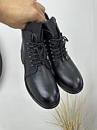 Черевики жіночі MeegoComfort 25A73268-1 Black Demo чорні шкіряні на шнурівці, фото 7