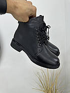 Черевики жіночі MeegoComfort 25A73268-1 Black Demo чорні шкіряні на шнурівці, фото 8