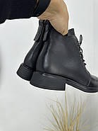 Черевики жіночі MeegoComfort 25A73268-1 Black Demo чорні шкіряні на шнурівці, фото 9