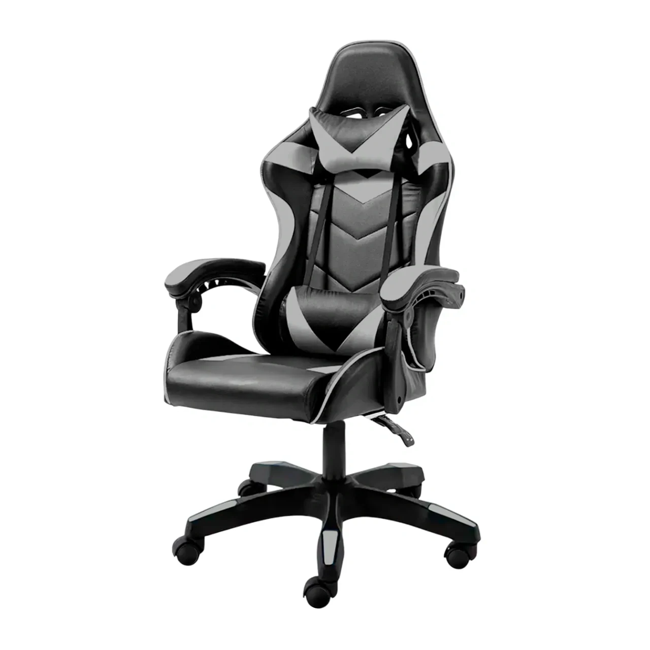 Геймерське комп'ютерне крісло 4Points DL з подушками офісне ігрове розкладне для ПК вдома Сірий