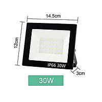 Світлодіодний LED прожектор, тепле жовте світло 30W IP66