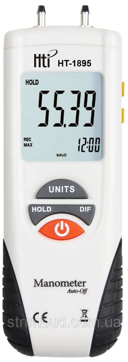 Цифровий диференціальний манометр Xintest HT-1895 (±689,5/0,1 кПа), фото 1