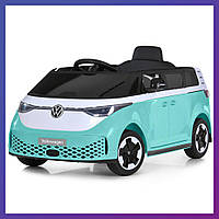 Дитячий електромобіль на акумуляторі Volkswagen ID Buzz M 6281 з пультом р/у для дітей 3-8 років Бірюзовий