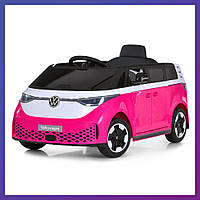 Дитячий електромобіль на акумуляторі Volkswagen ID Buzz M 6281 з пультом р/у для дітей 3-8 років Рожевий