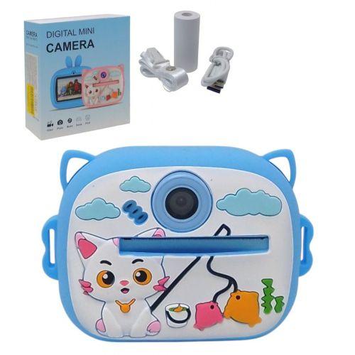 Фотоапарат-термопринтер "Котик" (блакитний), фото 1