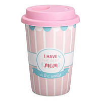 Склянка керамічна 420 (мл) з силіконовою кришкою I have the best mom RX-N240288HM (A-033435)