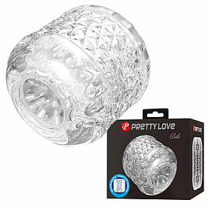 Міні-мастурбатор нереалістичний Pretty Love Cole двосторонній, прозорий