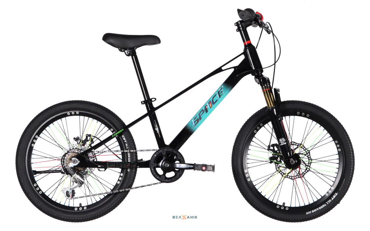 Велосипед 20/quot; SPACE KID ALIOTH DD FR (рама 11/quot;) MG чорний, фото 1