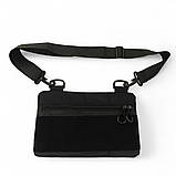 Молодіжна тактична сумка для патчів на плече з 4 кишенями black IH-58, фото 3