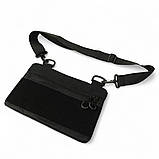 Молодіжна тактична сумка для патчів на плече з 4 кишенями black IH-58, фото 5