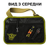 Молодіжна тактична сумка для патчів на плече з 4 кишенями black IH-58, фото 9