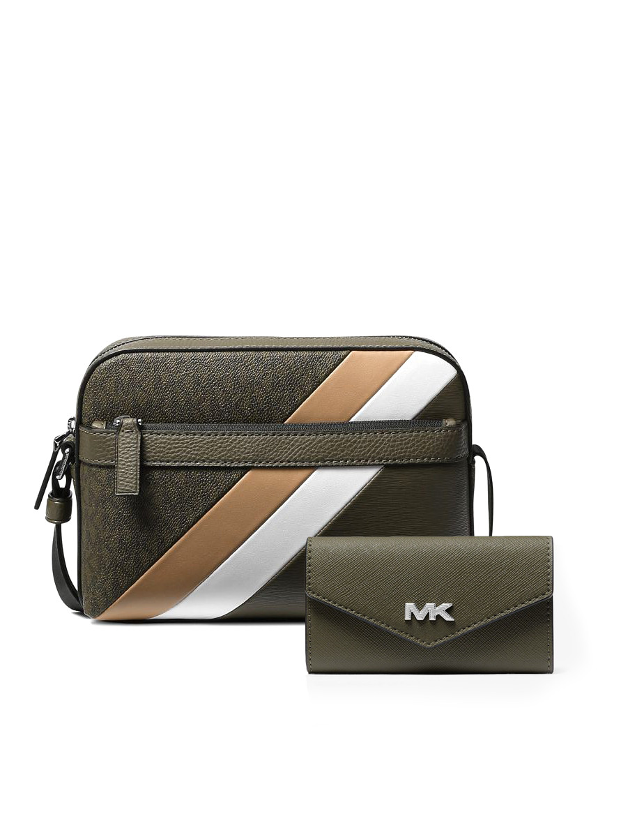 Чоловічий набір Cooper Michael Kors кроссбоді та ключниця 1159845723 Зелений, фото 1