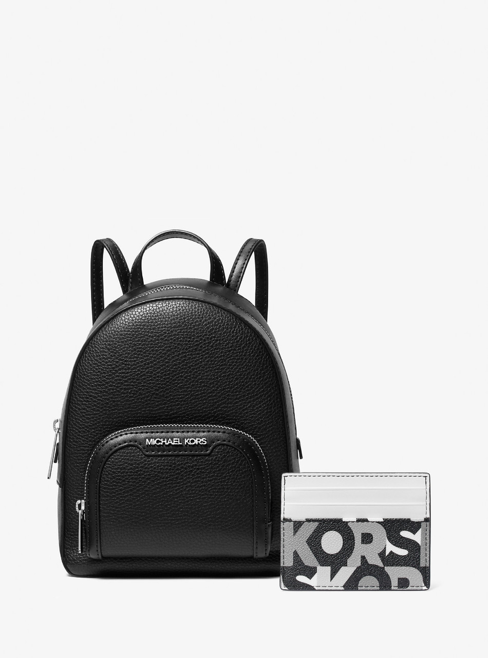 Жіночий набір у подарунковій коробці Michael Kors шкіряний рюкзак та картхолдер 1159845817 (Чорний One Size), фото 1