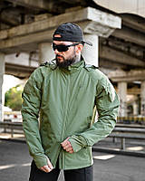 Тактическая куртка для военных Олива / Хаки демисезонная куртка из мембранной ткани и утепленными манжетами