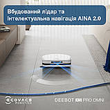 Робот-пилосос Ecovacs Deebot Ozmo X5 Pro Omni (DDX39) White, фото 6