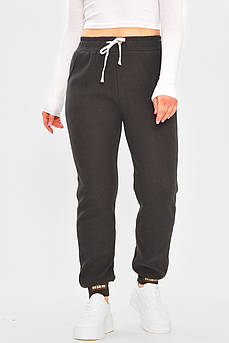 Спортивні штани жіночі на штучному хутрі темно-сірого кольору р.4XL-6XL 207319M