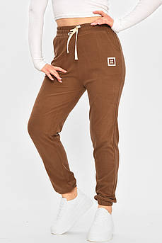 Спортивні штани жіночі темно-коричневого кольору 207323M