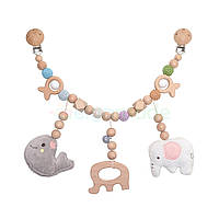 Іграшки-підвіски на прищіпках для дитячого візка, 3 шт