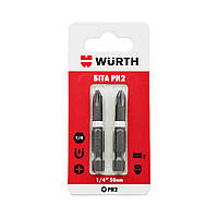Біта PH2, 1/4IN, L50мм, 2шт. в блістері Wurth (1614176692902)