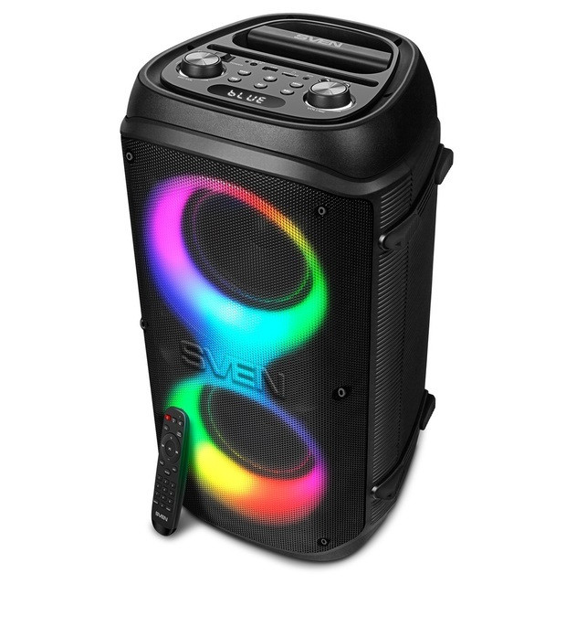 Акустична система Sven PS-800 – потужна Bluetooth колонка 100 Вт з караоке, підсвіткою та FM-радіо, фото 1
