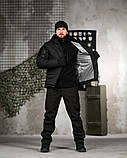 Зимовий польовий костюм 5в1 чорний куртка + фліс + штани + шапка + рукавички ПП8202 ТМ, фото 2