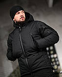 Зимовий польовий костюм 5в1 чорний куртка + фліс + штани + шапка + рукавички ПП8202 ТМ, фото 5