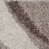 Бежева килимова доріжка з високим ворсом Шеггі sh83 101 ширина 80 см, фото 2