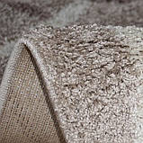 Бежева килимова доріжка з високим ворсом Шеггі sh83 101 ширина 80 см, фото 5