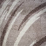 Бежева килимова доріжка з високим ворсом Шеггі sh83 101 ширина 80 см, фото 3