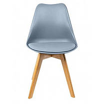 Кухонний стілець стуло крысло зі спинкою на ніжках Bonro B-487 сірий 4U для кухні їдальні вітальні, фото 5