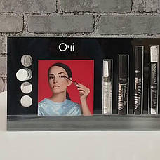 Баркета акрилова під косметику для очей з брендуванням та цінникотримачем 320х180х73 мм, фото 3