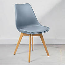 Кухонний стілець стуло крысло зі спинкою на ніжках Bonro B-487 сірий 4U для кухні їдальні вітальні, фото 2