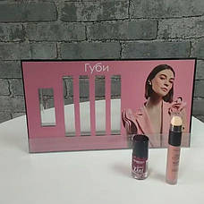 Акрилова баркета для помад та блисків для губ з брендуванням та цінникотримачем 320х180х73 мм, фото 3