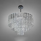 Сучасна кришталева люстра на 10 ламп Е14 колір каркасу хром D-927/600CH, фото 2