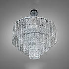 Сучасна кришталева люстра на 10 ламп Е14 колір каркасу хром D-927/600CH, фото 3