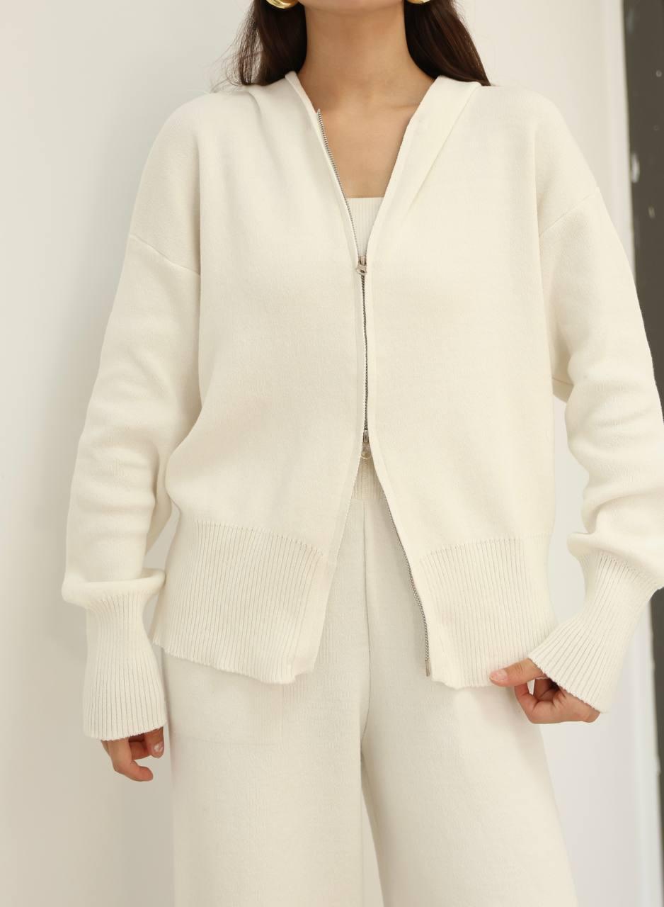 Костюм жіночий двійка з капюшоном Модель: 1466-140 Колір: чорний, шоколадний, графіт, молочний, фото 1