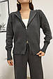 Костюм жіночий двійка з капюшоном Модель: 1466-140 Колір: чорний, шоколадний, графіт, молочний, фото 10