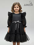 Сукня святкова для дівчинки Wednesday Addams Чорна 104-146 р. Ошатна сукня в стилі Венсдей, фото 3